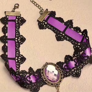 Pretty vintage look checker necklace new